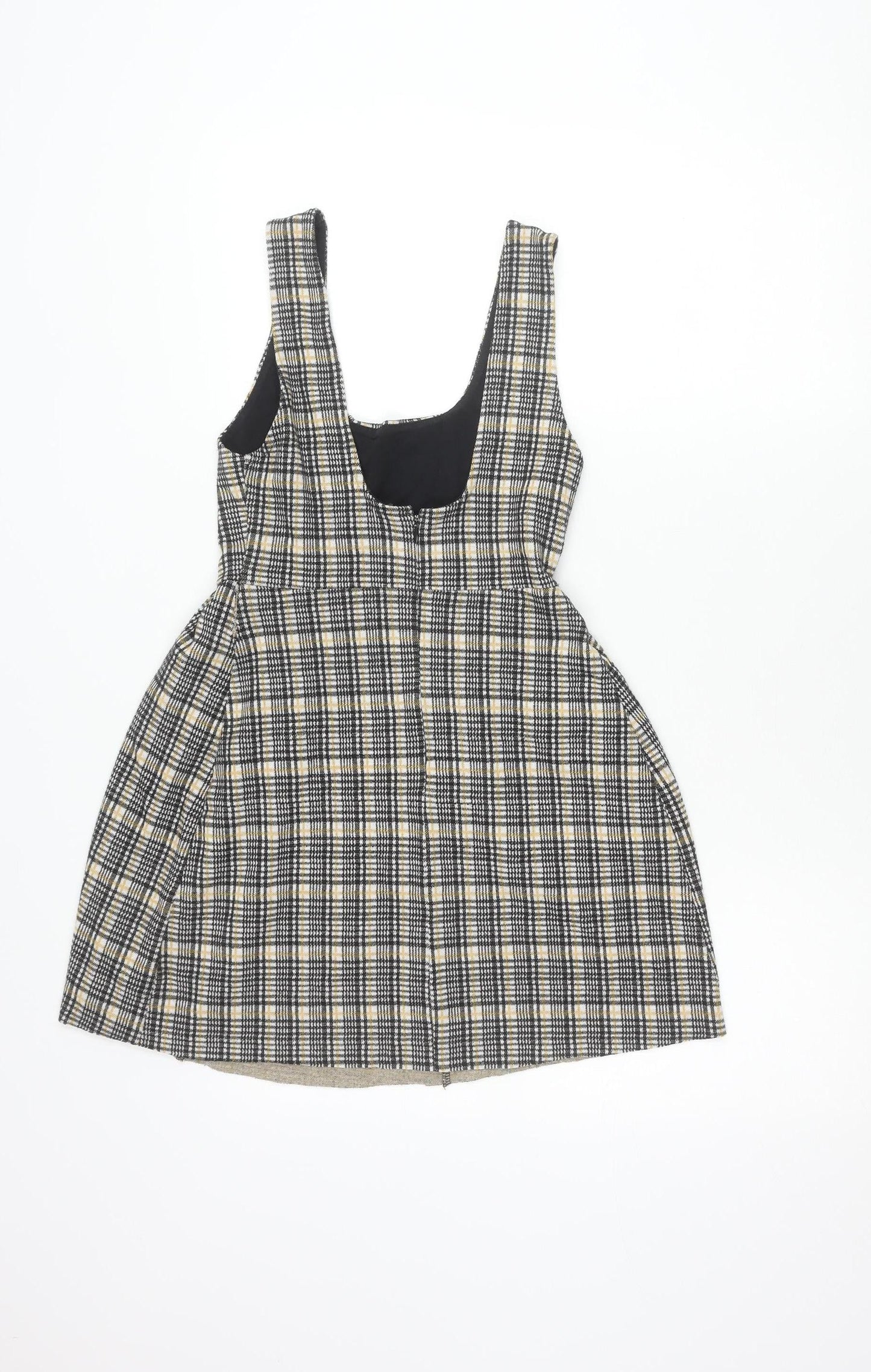 Topshop Women’s Multicoloured Check Pinafore Mini Dress UK 6