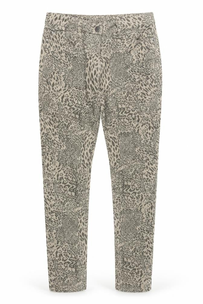 George Womens Beige Animal Print Skinny Jeans Size 12