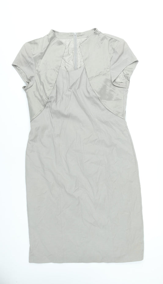Singh Madan Womens Beige Size 18 Sheath Workwear Dress