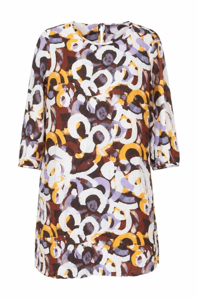 Adini Women’s Multicoloured Viscose Knee Length Shift Dress L