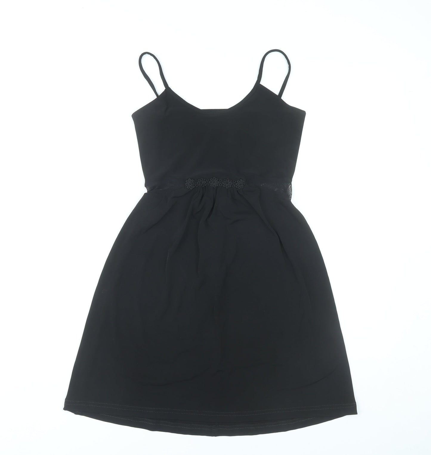 Monsoon Women’s Black L Slip Dress V-Neck Classic Knee Length