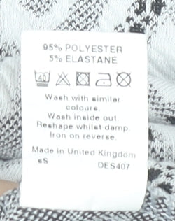 River Island Women’s White Floral Lace Bodycon Dress Size 10