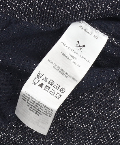 Brand and care label for Crew Clothing Women’s Grey, size UK 8, Knit jumper