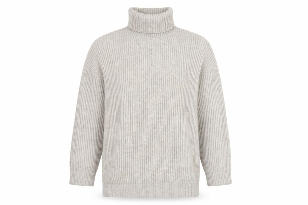 MNG Women’s Beige Roll Neck Long Sleeve Pullover Jumper L