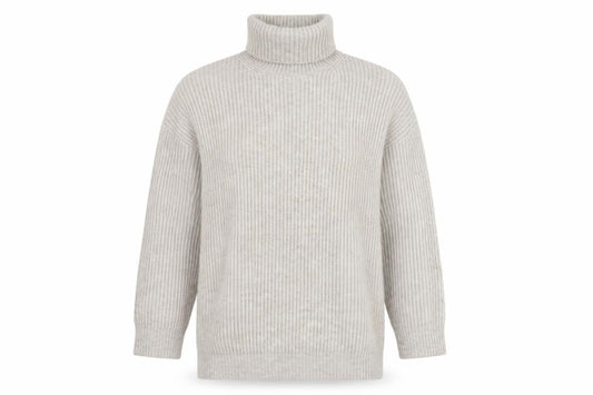 Mango Women’s Beige Roll Neck Long Sleeve Pullover Jumper L