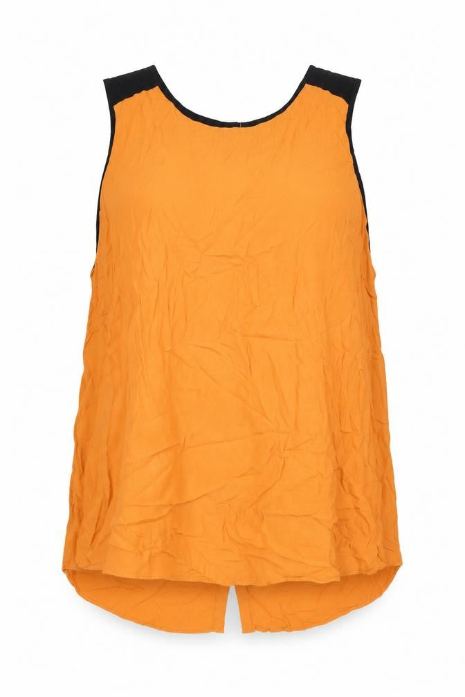 Next Womens Orange Sleeveless Blouse Size 22 Viscose Casual