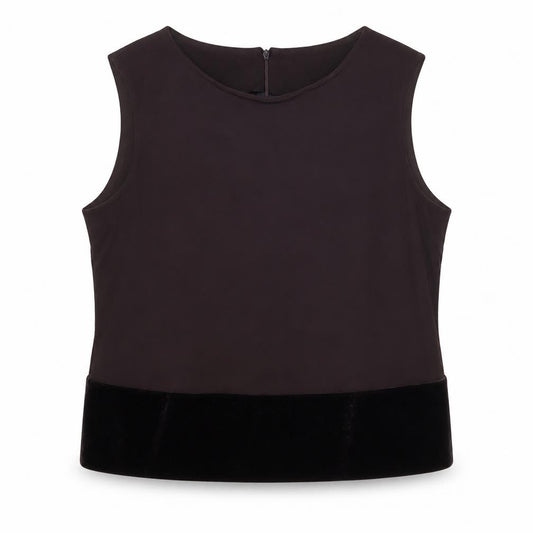 Marks and Spencer Women’s Brown Sleeveless Blouse UK 20 Round Neck