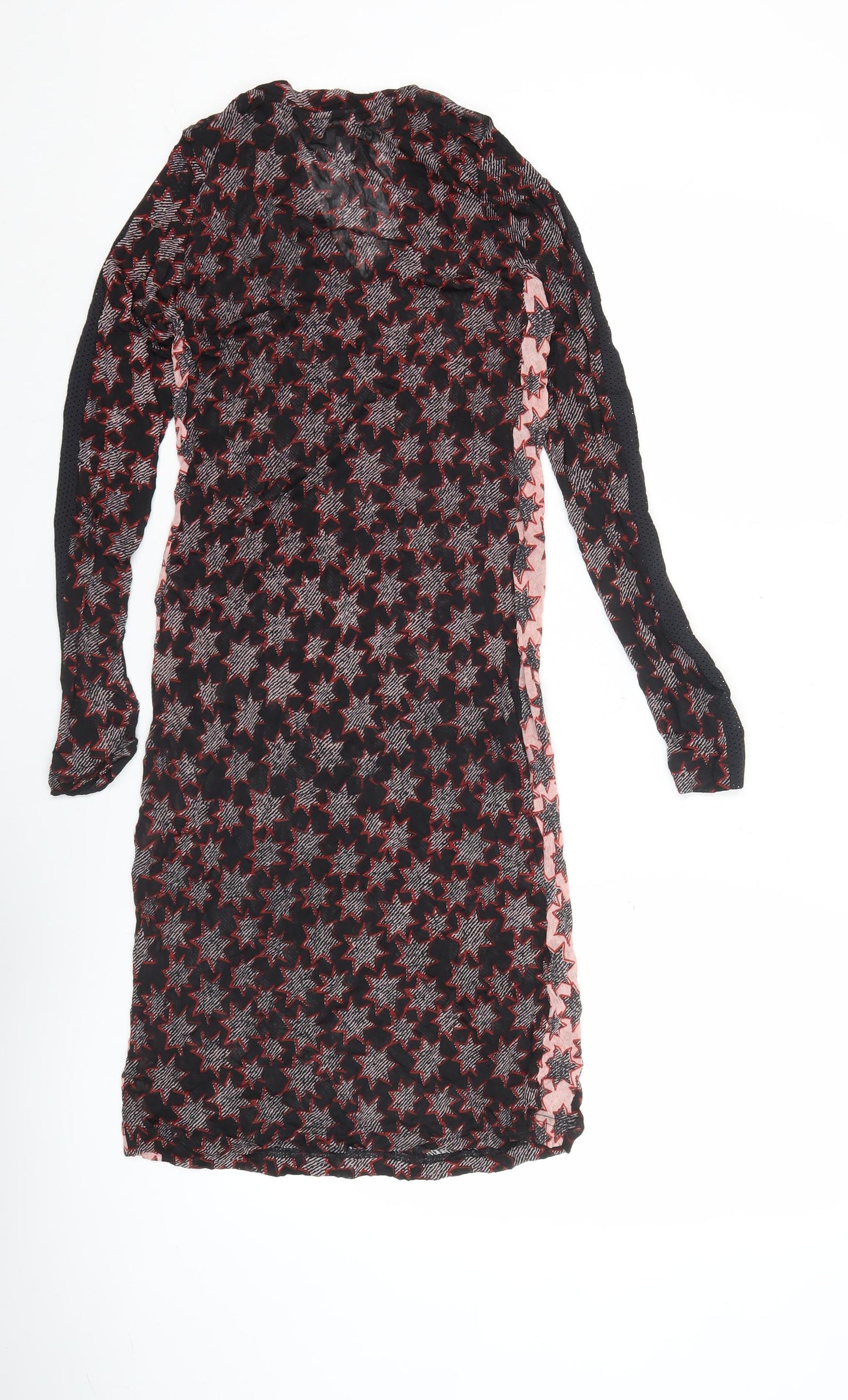 Sandwich Women’s Black XS Star Print Sheath Long Sleeve Dress