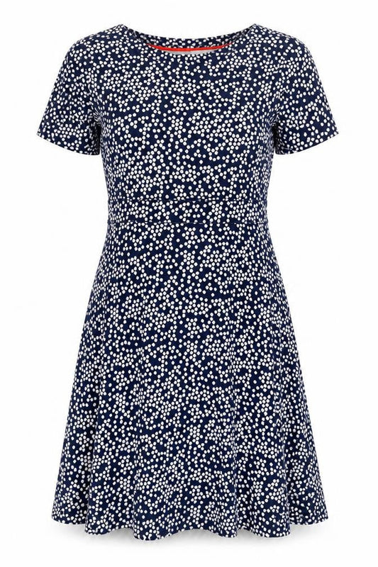 Boden Women's Blue Polka Dot Viscose Elastane Tunic Blouse Size 12