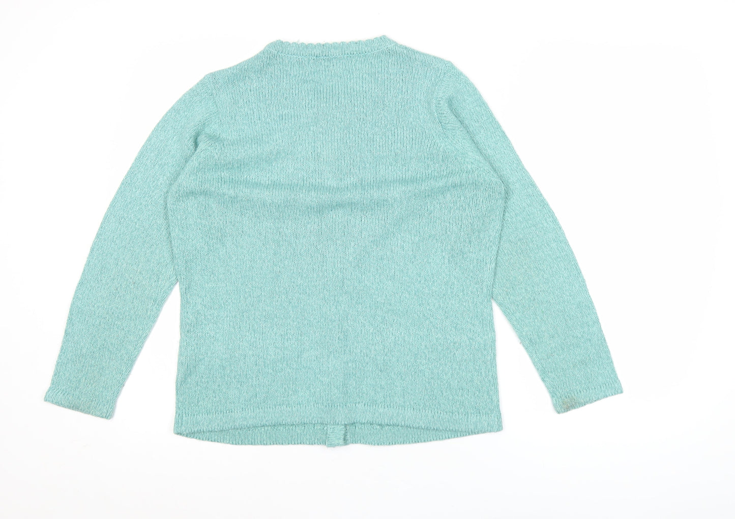 Honor Millburn Womens Green Cardigan Size S 10-12 Knit Long Sleeve