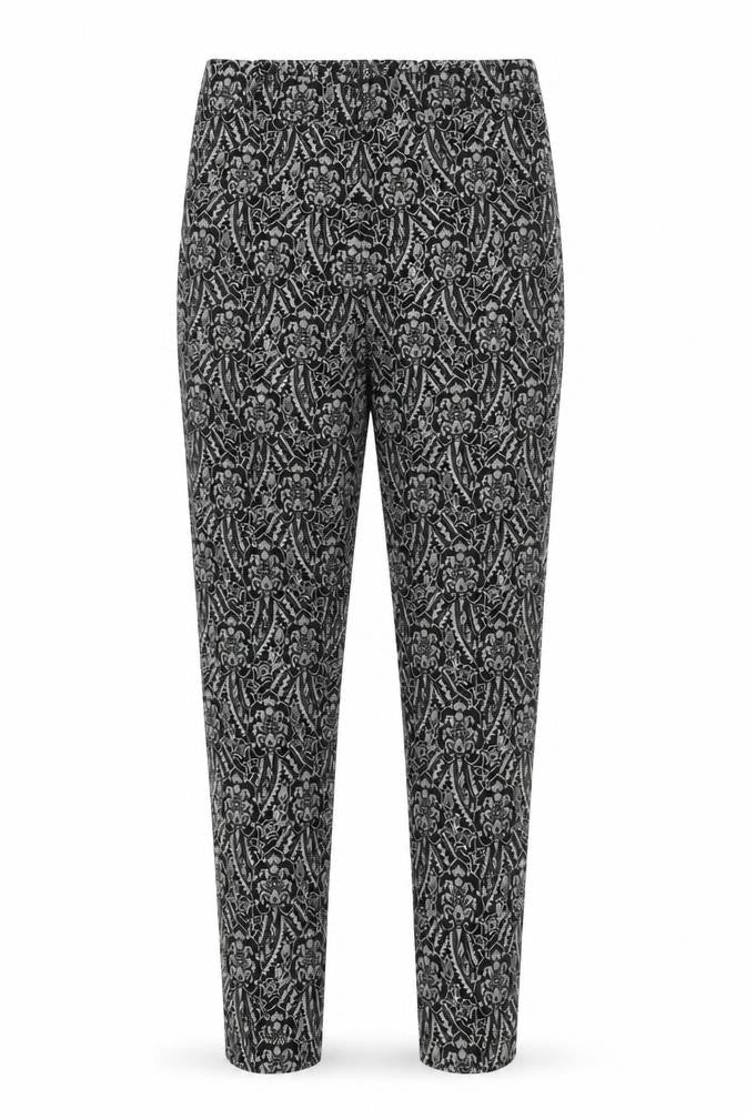 AX Womens Black Floral Stretch Slim Leggings Size 10