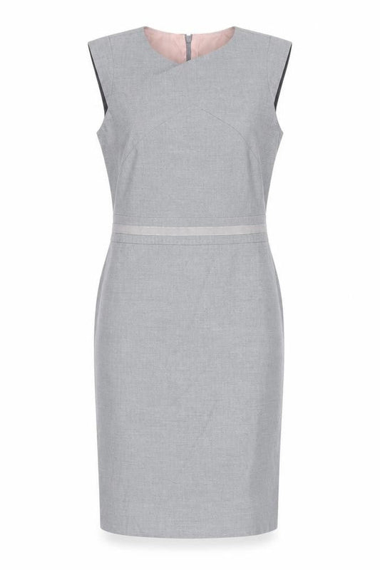 Oasis Women’s Grey Sheath Dress Size 6 Sleeveless Workwear Office