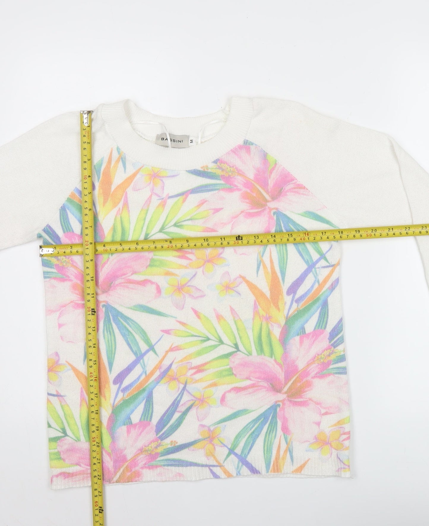 Bassini Womens Multicoloured Floral Pullover Jumper M