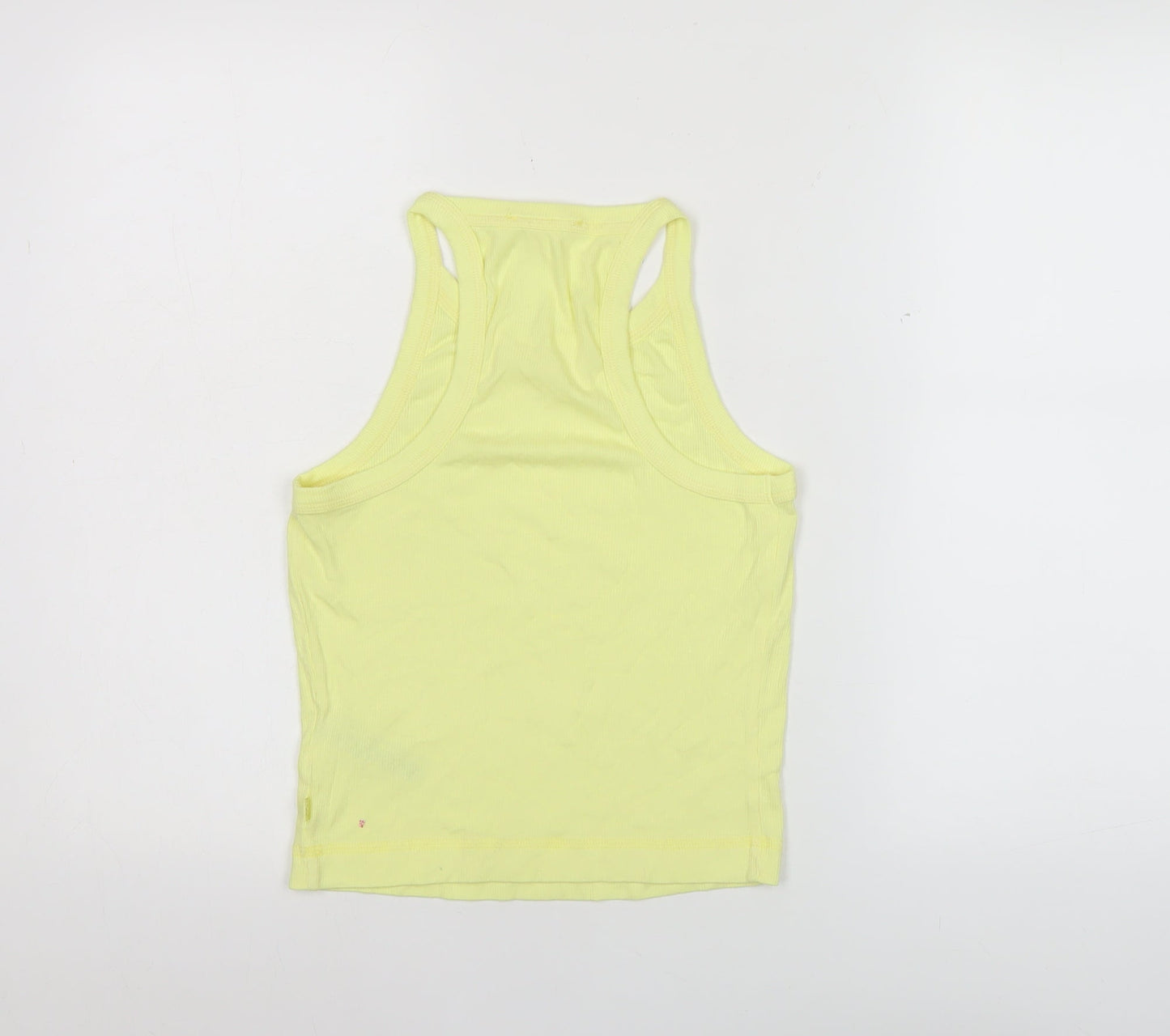 B By Boutique Women’s Yellow Racerback Tank Top M Cotton Blend