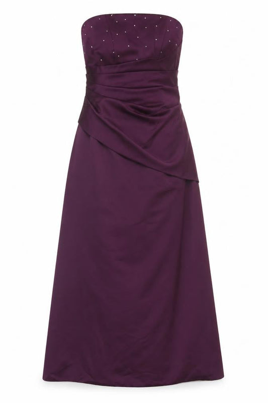 Forever Yours Women’s Purple Long Strapless Formal Dress Size 10