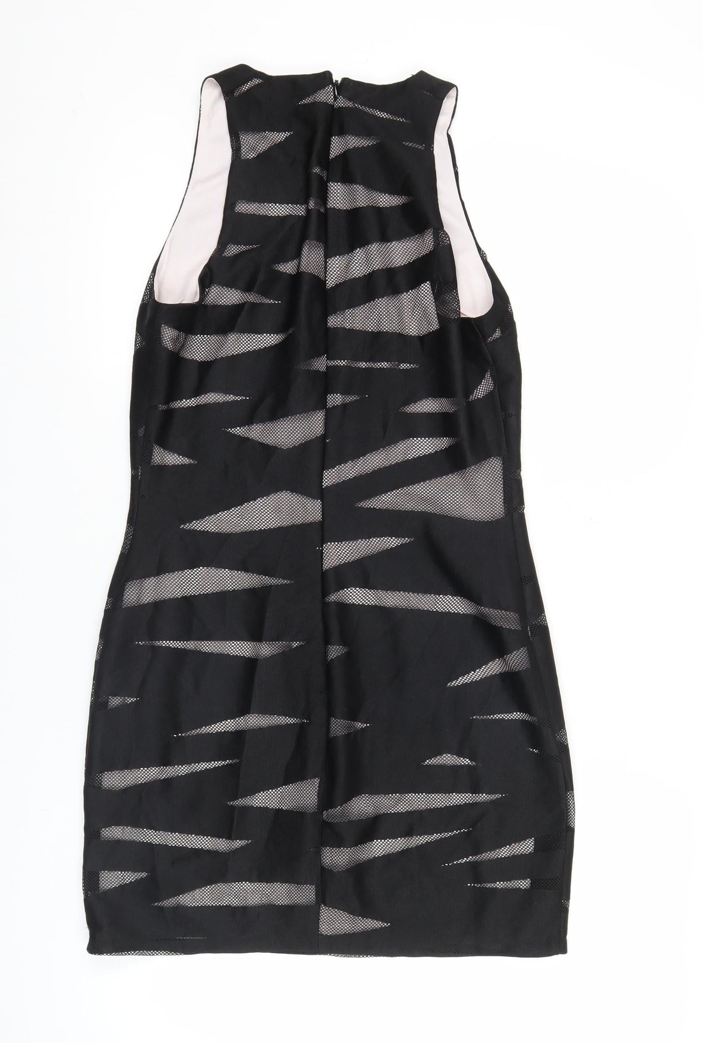 Miss Selfridge Women’s Black Sheath Dress Size 12 Party Cocktail Mesh