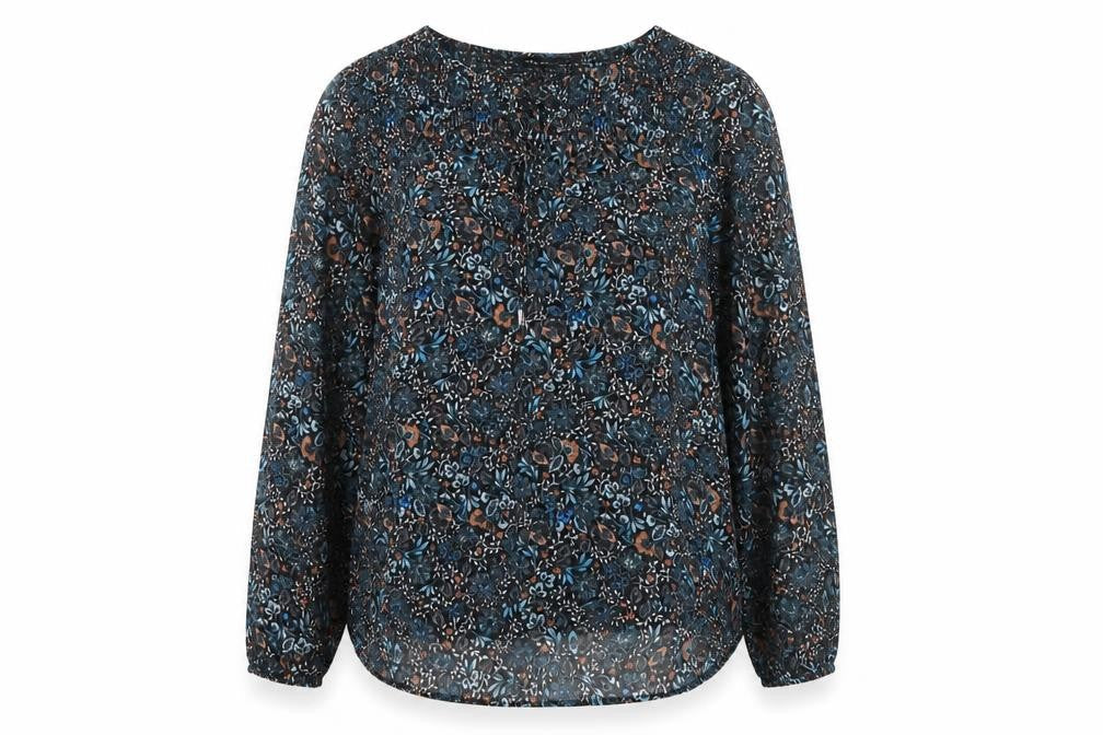 New Look Women's Multicoloured Floral Blouse Size 12 Tunic Style