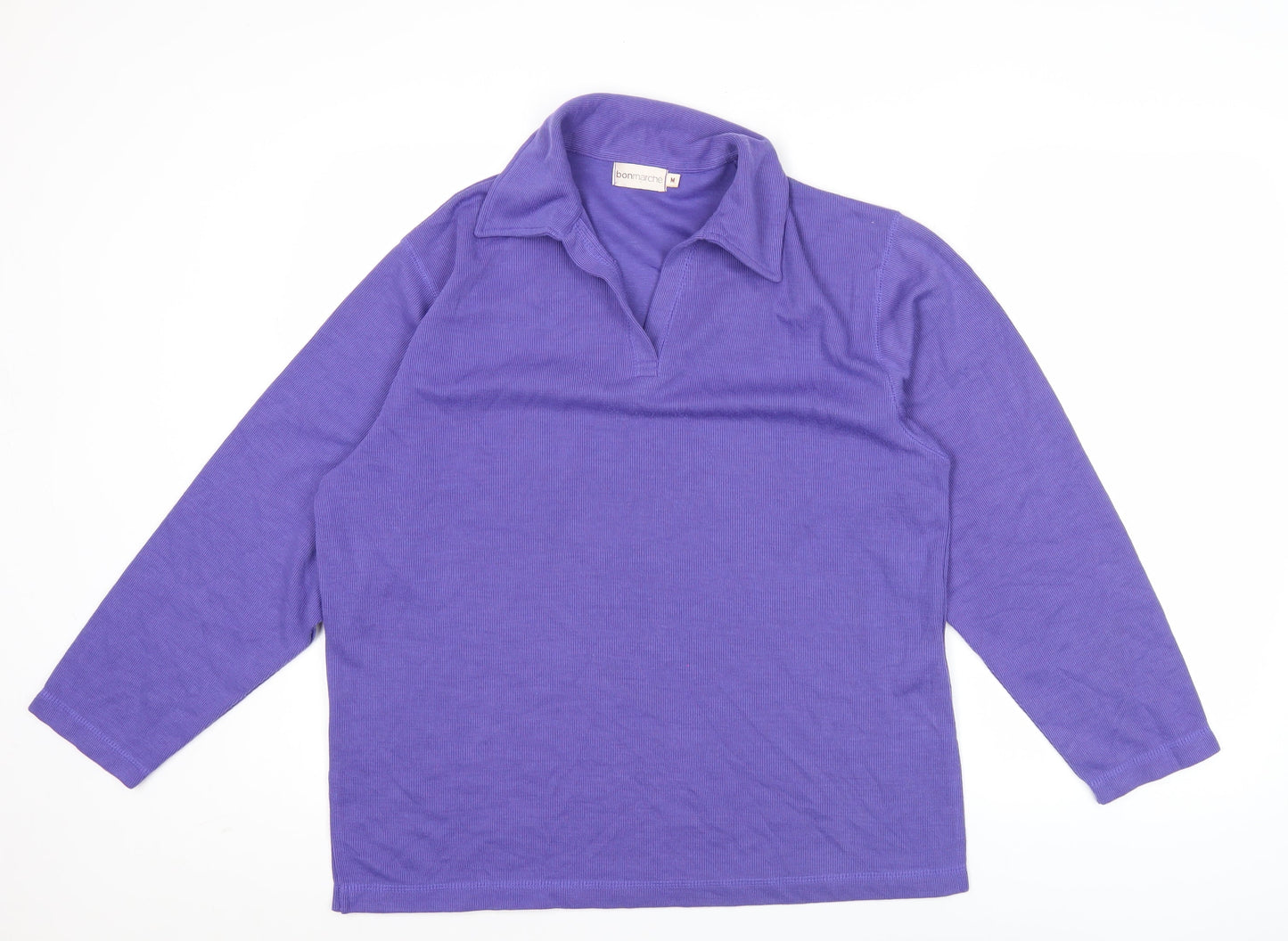 Bonmarché Women’s Purple Collared Long Sleeve Knit Blouse Size M