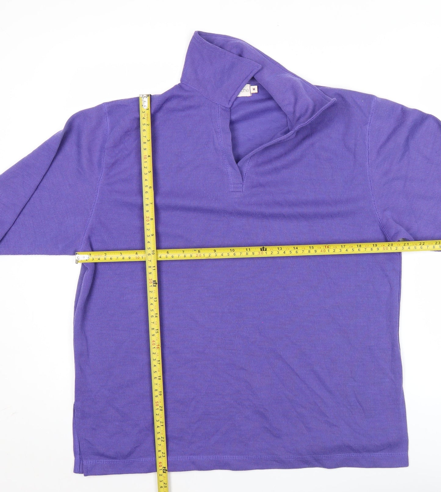 Bonmarché Women’s Purple Collared Long Sleeve Knit Blouse Size M