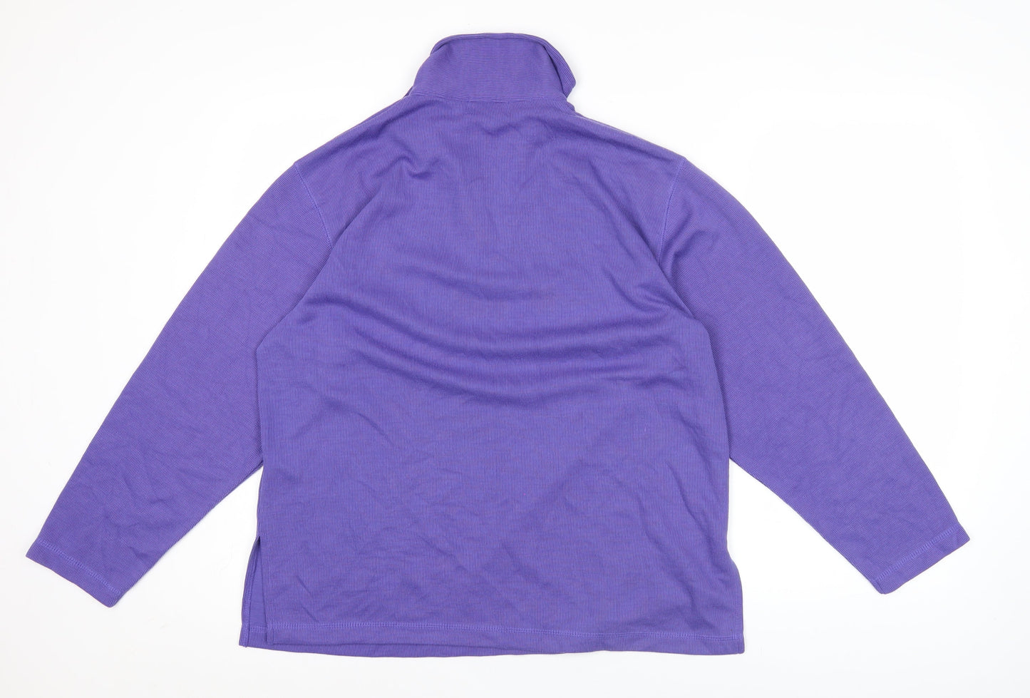 Bonmarché Women’s Purple Collared Long Sleeve Knit Blouse Size M