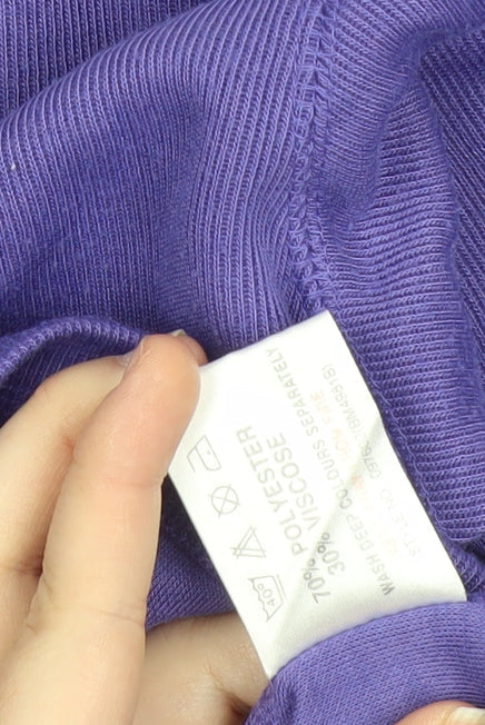 Bonmarché Women’s Purple Collared Long Sleeve Knit Blouse Size M