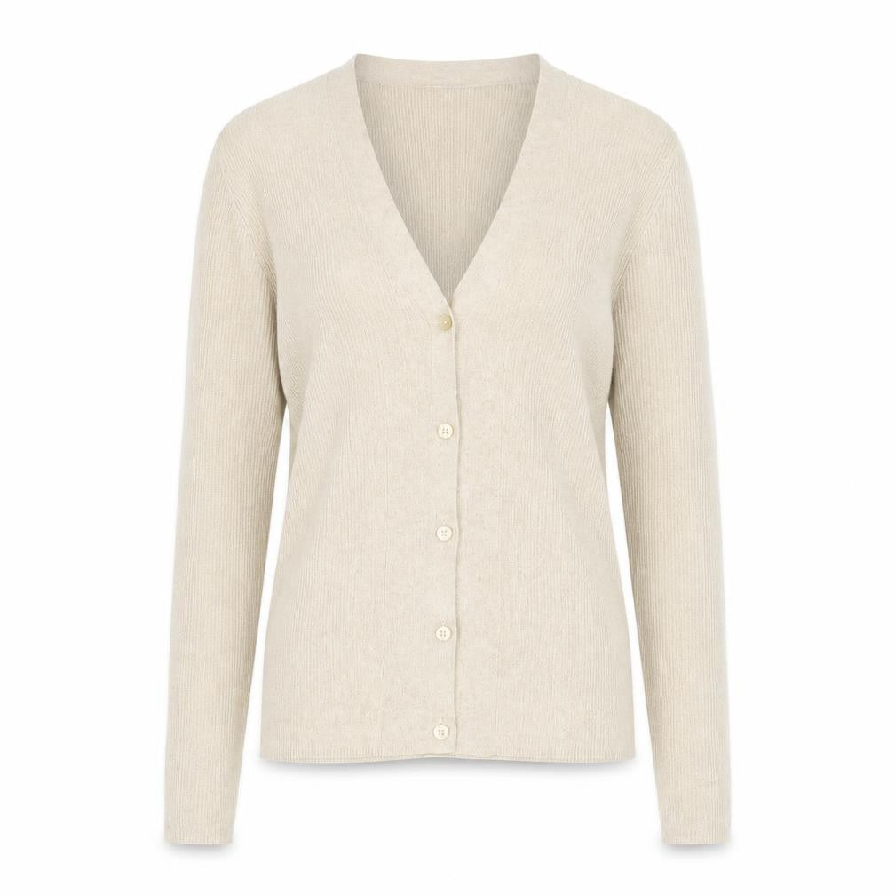 Marks & Spencer Women’s Beige M Cardigan V-Neck Knit Glitter
