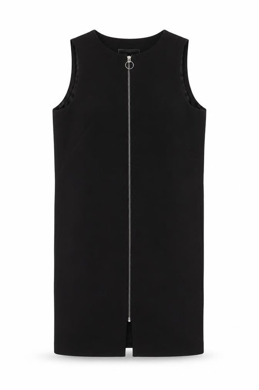 Oasis Women’s Black Shift Dress Size 10 Sleeveless Zip Classic Workwear