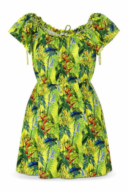 Oasis Women’s Multicoloured Tropical Off Shoulder Skater Dress M