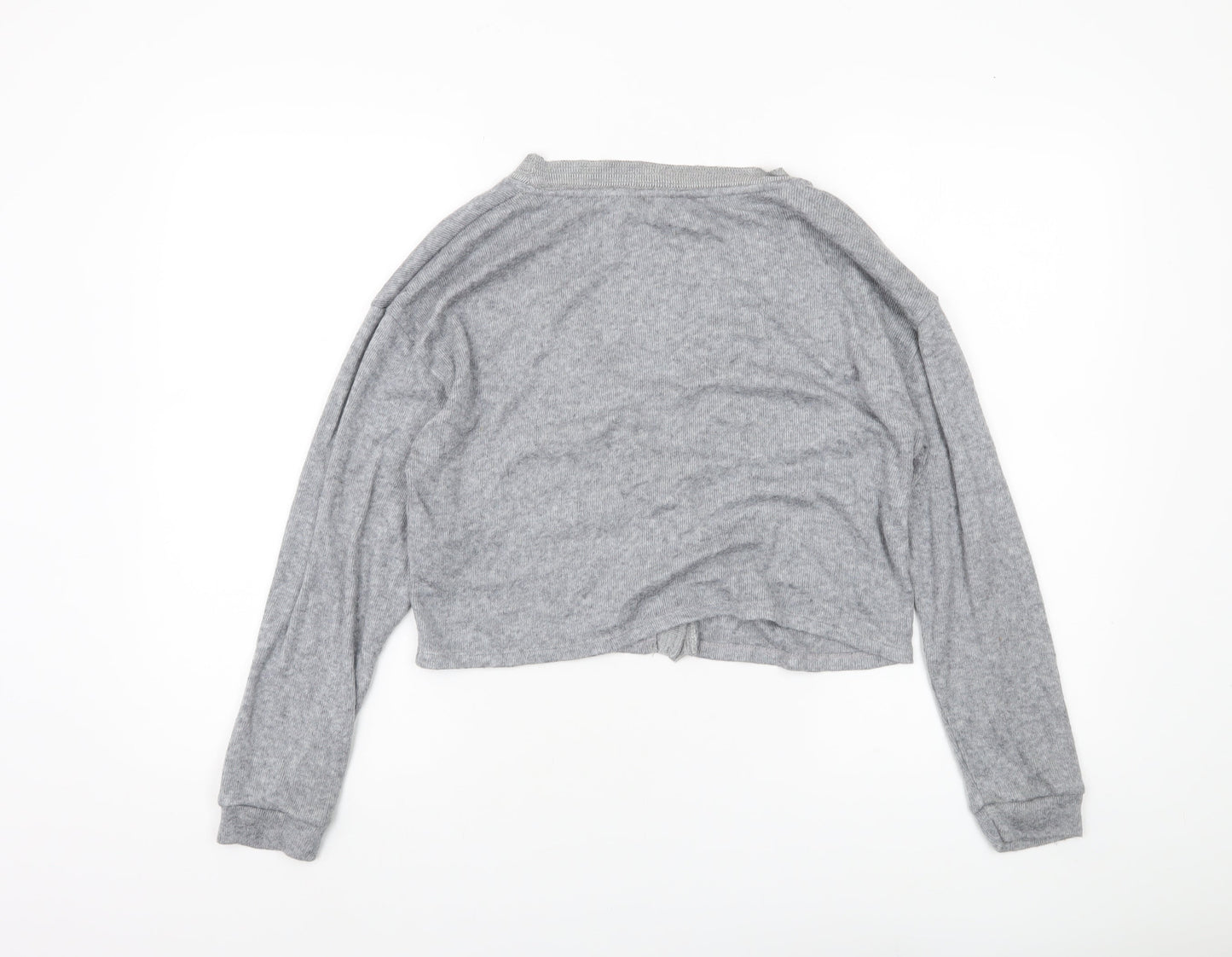 Zara Women’s Grey S V-Neck Button Knit Cardigan Jumper