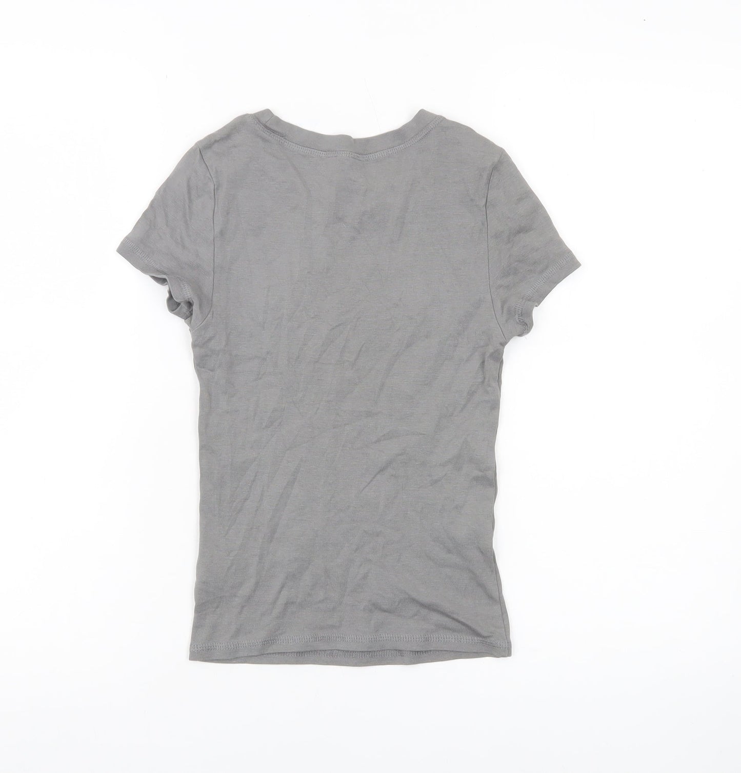 H&M Divided Women’s Grey XS Graphic Print Short Sleeve T-Shirt