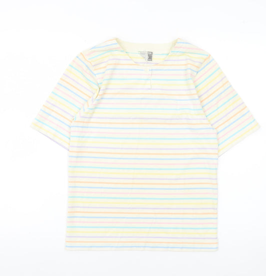 Top Notch Women’s Multicoloured Stripe Cotton T-Shirt Size 12