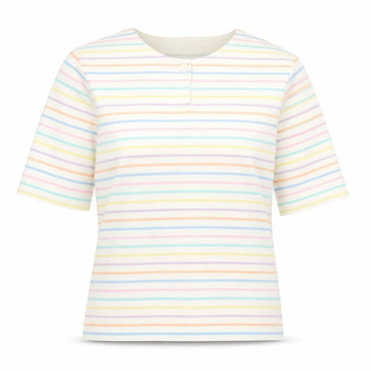 Top Notch Women’s Multicoloured Stripe Cotton T-Shirt Size 12