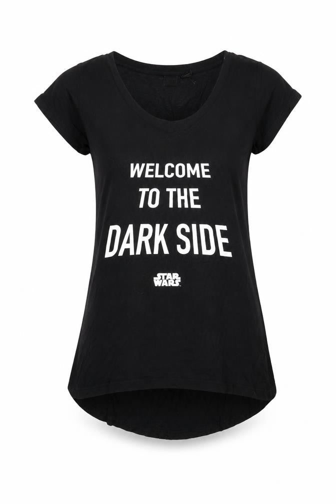 Star Wars Women Black Size 8 Scoop Neck Short Sleeve T-Shirt