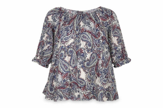 Stella Morgan Womens Multicoloured Paisley Tunic Blouse Size 10