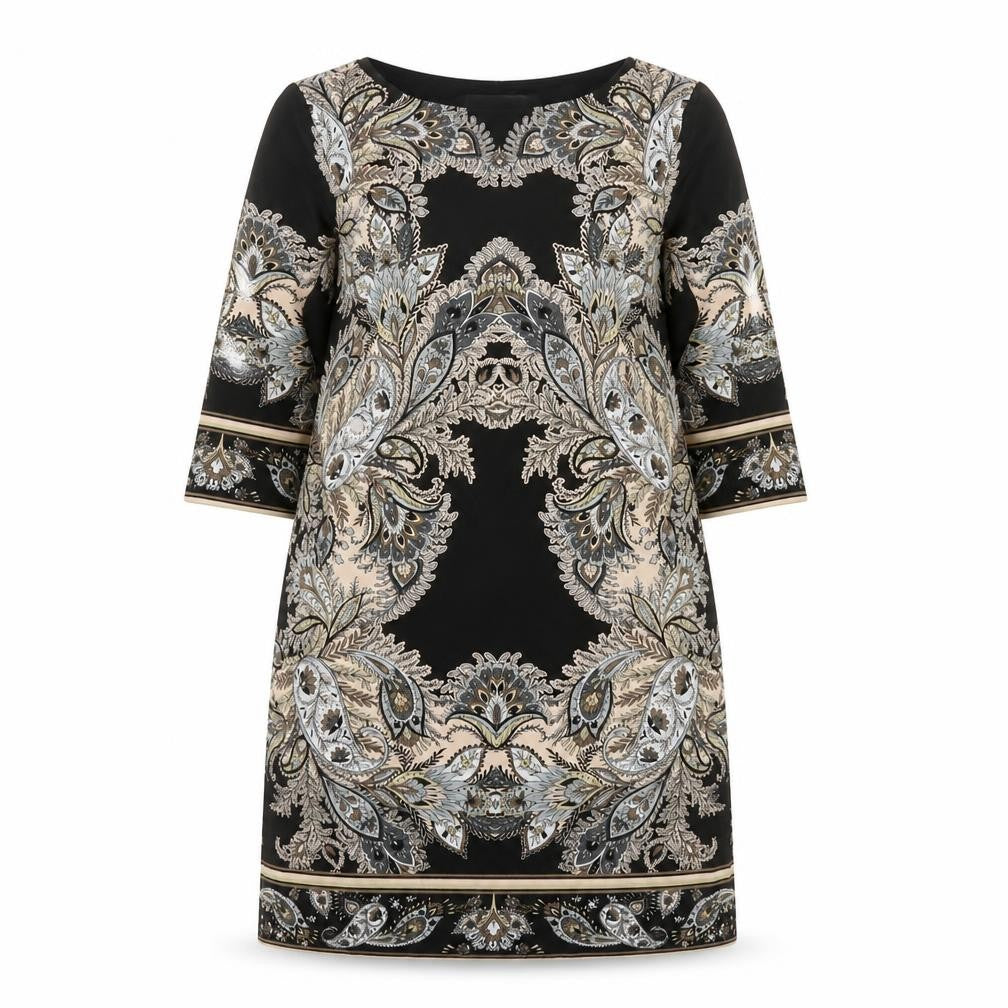 Wallis Petite Women’s Black Paisley Sheath Dress Size 12
