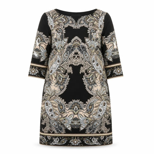 Wallis Petite Women’s Black Paisley Sheath Dress Size 12