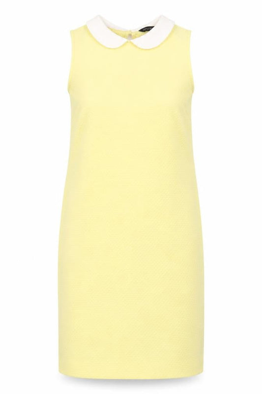 Dorothy Perkins Women’s Yellow Shift Dress Size 14 Collared Sleeveless