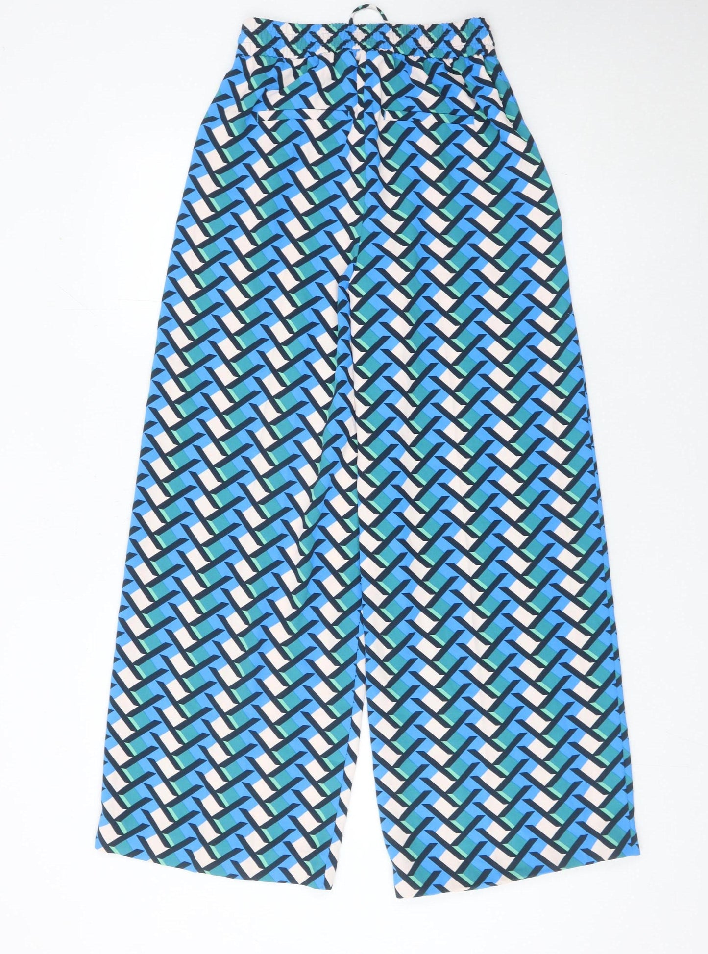 Marks and Spencer Womens Multicoloured Size 6 Wide Leg Trousers