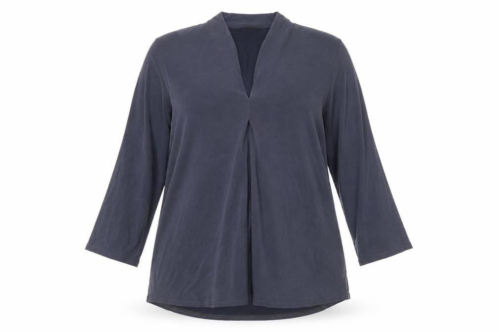 Roman Women’s Blue Size 18 Tunic Blouse 3/4 Sleeve V-Neck