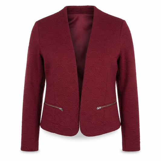 Maria Gabrielle Women's Red Textured Suit Jacket Blazer Size M