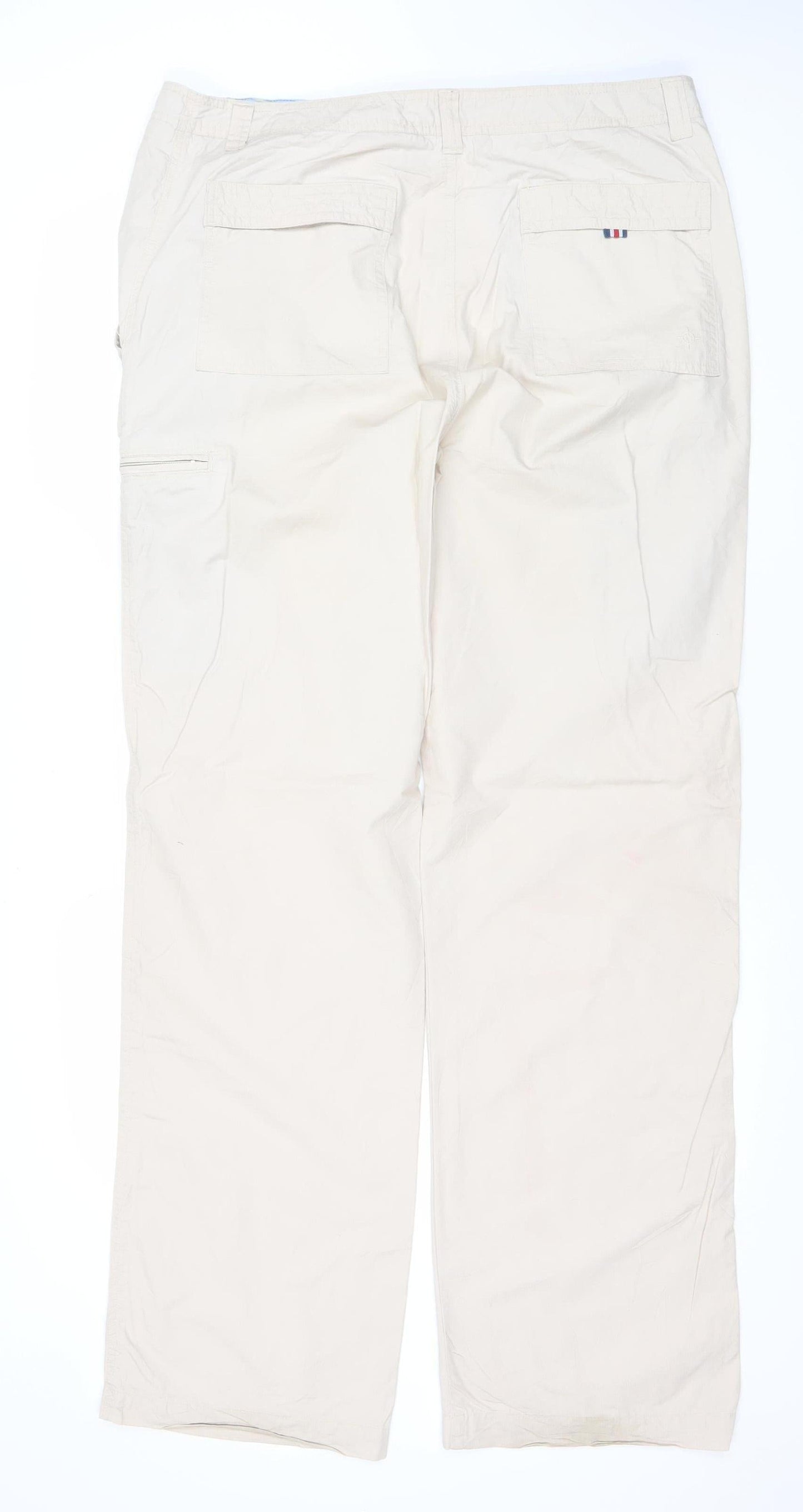 Debenhams Men's Beige Cargo Trousers Size 36L Cotton