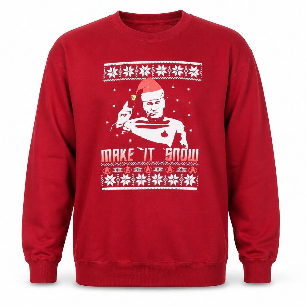AWDis Men’s Red 2XL Christmas Pullover Sweatshirt Funny Graphic