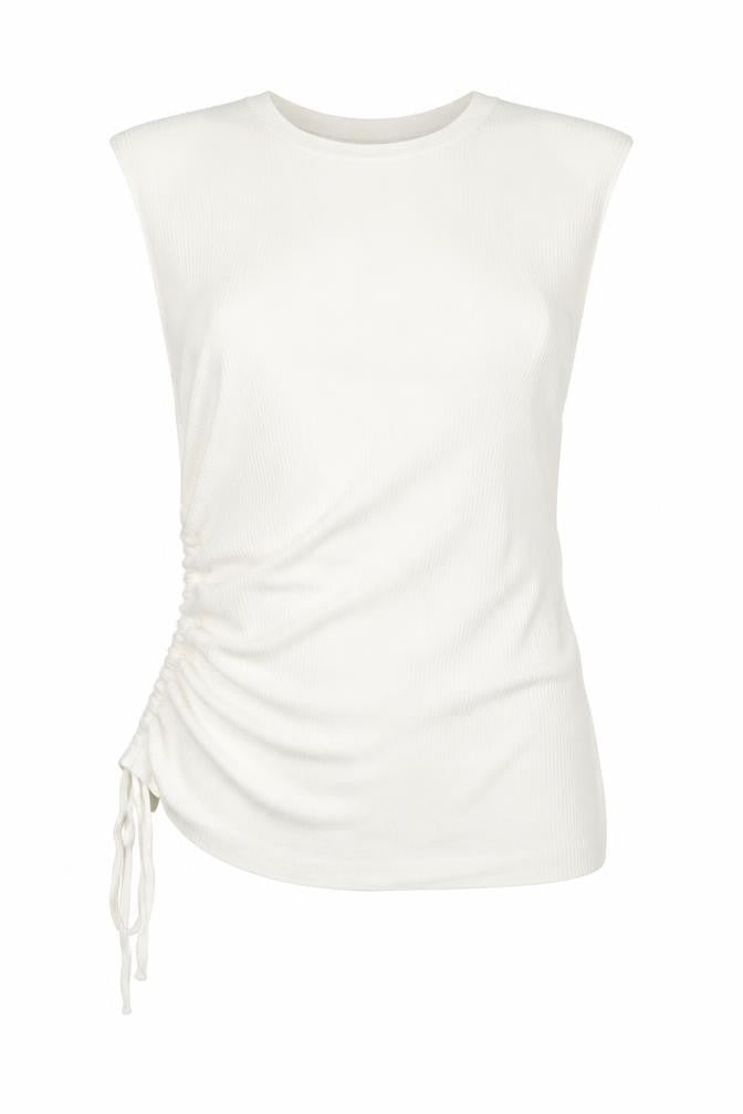 Zara Women’s Ivory Sleeveless Tank Top Size S Knit Slim Fit