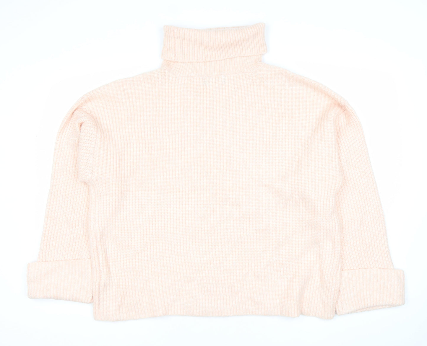 Marks and Spencer Women Pink Roll Neck Knit Jumper Size L