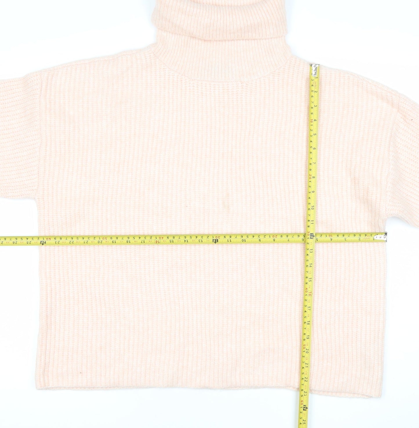Marks and Spencer Women Pink Roll Neck Knit Jumper Size L
