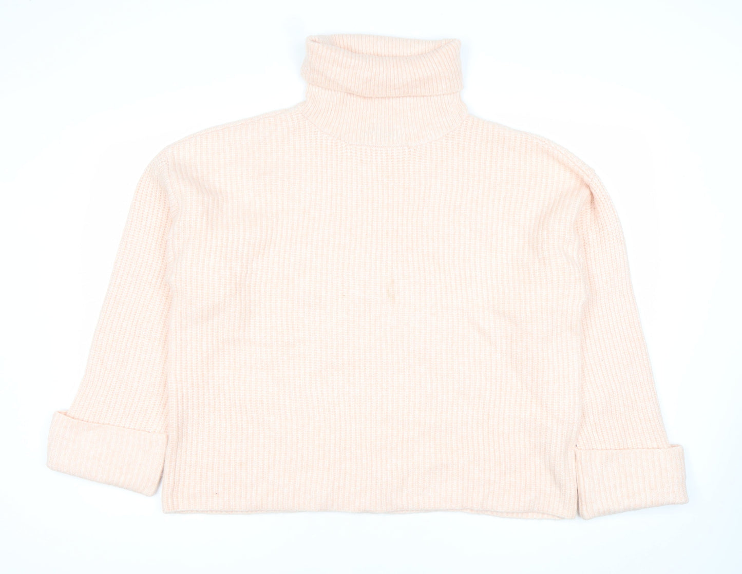 Marks and Spencer Women Pink Roll Neck Knit Jumper Size L
