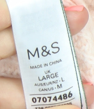 Marks and Spencer Women Pink Roll Neck Knit Jumper Size L