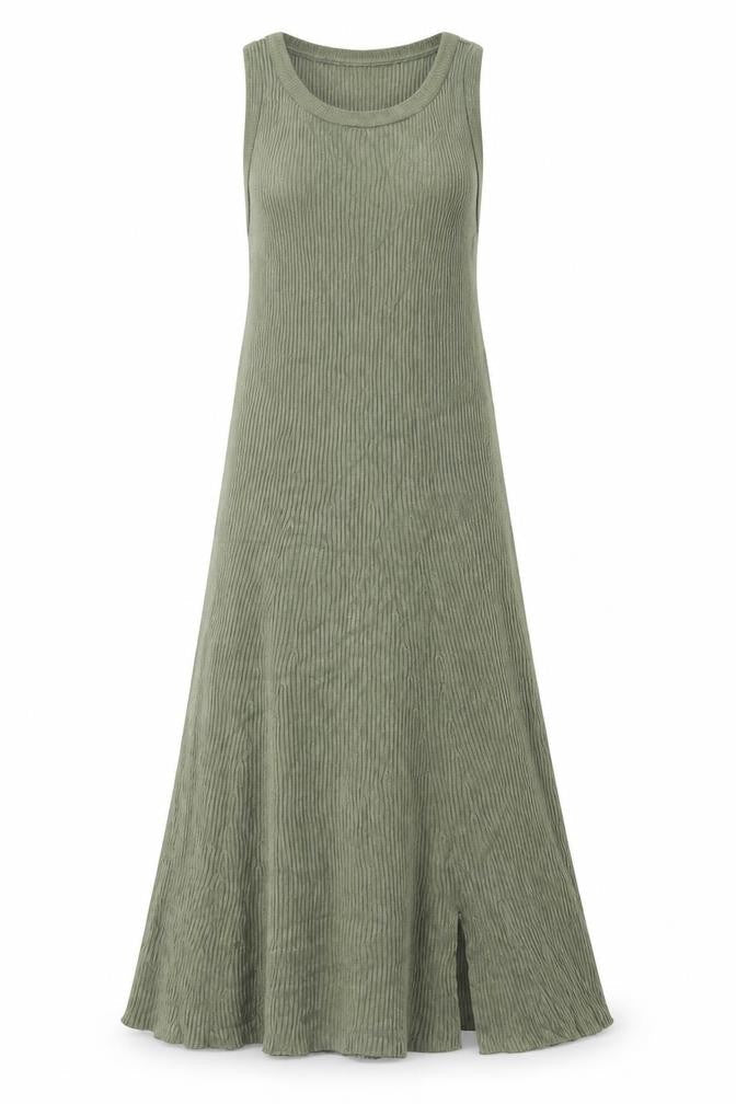 Pull&Bear Women’s Green Midi Tank Dress Size S Viscose Blend