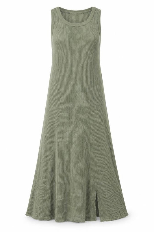 Pull&Bear Women’s Green Midi Tank Dress Size S Viscose Blend