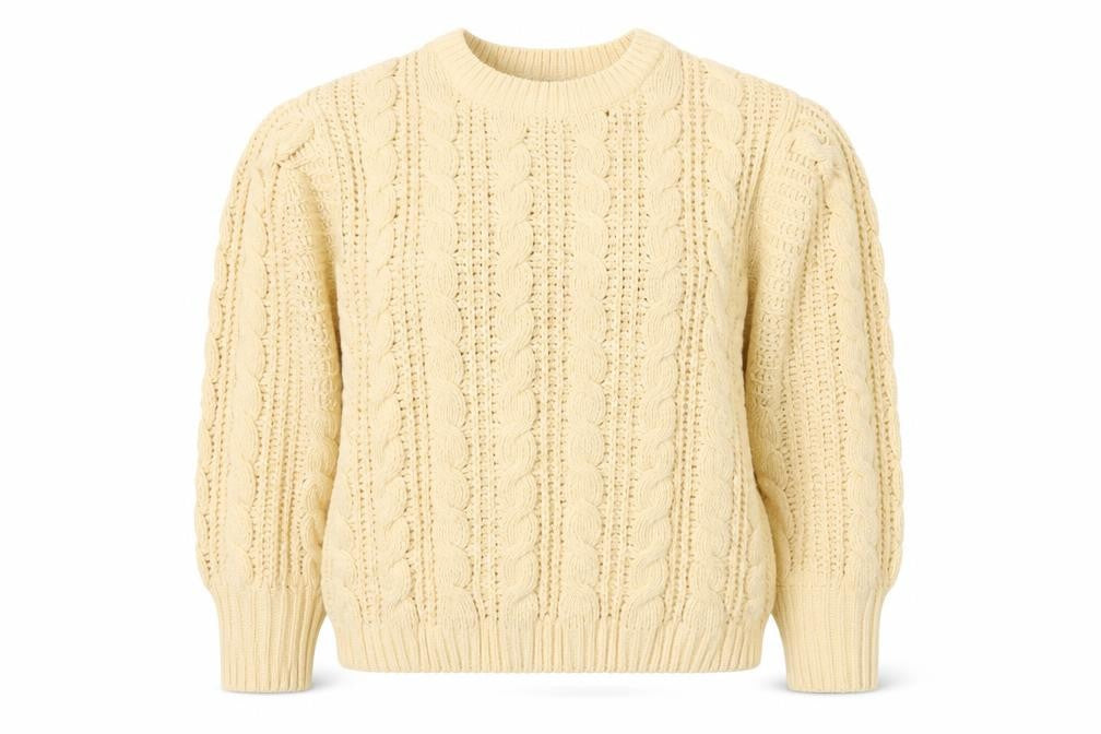 Primark Women’s Beige Cable-Knit Pullover Jumper Size S